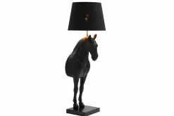 Extravagante Stehlampe BLACK BEAUTY 130cm schwarz Pferdefigur