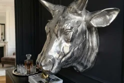 Extravagante Stierkopf Wanddekoration TORERO 65cm silber Deko Schädel