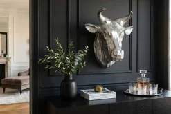 Extravagante Stierkopf Wanddekoration TORERO 65cm silber Deko Schädel