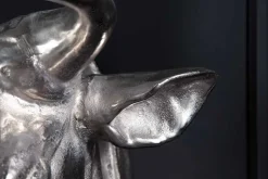 Extravagante Stierkopf Wanddekoration TORERO 65cm silber Deko Schädel