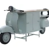 Extravaganter Barschrank SCOOTER 250cm salbei Retro-Konsole Motorroller mit Mangoholz Upcycling