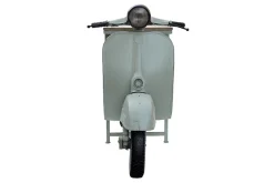Extravaganter Barschrank SCOOTER 250cm salbei Retro-Konsole Motorroller mit Mangoholz Upcycling