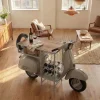 Extravaganter Bartisch SCOOTER 180cm salbei Retro-Konsole Motorroller Mangoholz Upcycling