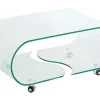 Extravaganter Glas Couchtisch FANTOME 90cm transparent