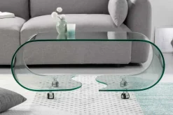 Extravaganter Glas Couchtisch FANTOME 90cm transparent