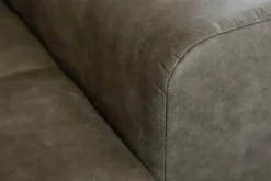 Extravaganter Hocker ELEGANCIA 110cm taupe mit Ziersteppung
