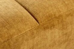 Extravaganter Hocker ELEGANCIA 110cm senfgelb Vogue Velours Samt mit Ziersteppung