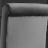 Extravaganter Stuhl MODERN BAROCK DELUXE grau Samt mit silbernen Edelstahlbeinen