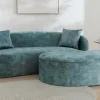 Extravagantes Sofa ELEMENTAL 180cm petrol Samt 2-Sitzer Couch mit Federkern