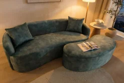 Extravagantes Sofa ELEMENTAL 180cm petrol Samt 2-Sitzer Couch mit Federkern