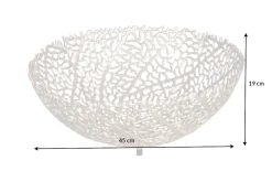 Filigrane Design Schale ABSTRACT LEAF 45cm silber Handarbeit