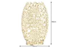 Filigrane Design Vase ABSTRACT LEAF gold 50cm Handarbeit