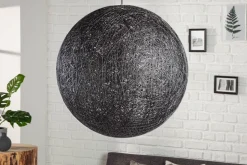 Filigrane Hängelampe COCOONING XL 60cm schwarz Kugelleuchte