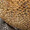 Filigraner Design Couchtisch ABSTRACT LEAF 80cm gold Handarbeit