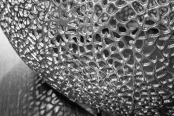 Filigraner Design Couchtisch ABSTRACT LEAF 80cm silber Handarbeit