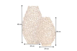 Filigranes Vasen 2er Set ABSTRACT LEAF 40cm gold Handarbeit