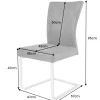 Freischwinger Stuhl SAMSON dark coffee Edelstahlrahmen mit Komfortgriff
