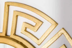 Glamouröser Design Spiegel EUPHORIA XL 85cm gold Wandspiegel Handarbeit aus Metall