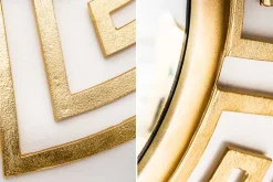 Glamouröser Design Spiegel EUPHORIA XL 85cm gold Wandspiegel Handarbeit aus Metall
