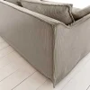 Großes 3-Sitzer Sofa HEAVEN 200cm greige Cord Federkern Hussensofa