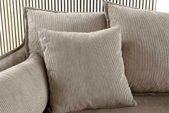 Großes 3-Sitzer Sofa HEAVEN 200cm greige Cord Federkern Hussensofa