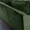 Großes 3-Sitzer Sofa HEAVEN 200cm dunkelgrün Samt Federkern waschbarer Bezug Hussensofa Couch