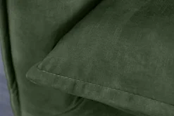 Großes 3-Sitzer Sofa HEAVEN 200cm dunkelgrün Samt Federkern waschbarer Bezug Hussensofa Couch