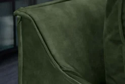 Großes 3-Sitzer Sofa HEAVEN 200cm dunkelgrün Samt Federkern waschbarer Bezug Hussensofa Couch