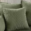 Großes 3-Sitzer Sofa HEAVEN 200cm grün Cord Federkern Hussensofa