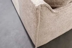 Großes 3-Sitzer Sofa HEAVEN 200cm champagner beige Bouclé Federkern Hussensofa