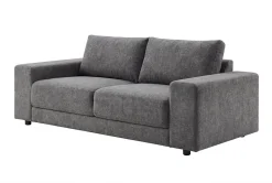 Großes Sofa LOFT 210cm grau Vogue Velours Samt 3-Sitzer Couch Taschenfederkern