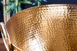 Handgearbeitete Deko Schale ORIENT 40cm gold Metall Hammerschlag Design