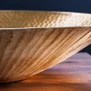 Handgearbeitete Deko Schale ORIENT 55cm gold Metall Hammerschlag Design