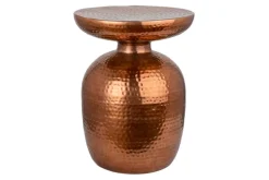 Handgearbeiteter Beistelltisch ORIENT 50cm kupfer Metall Hammerschlag Design rund