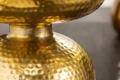 Handgearbeiteter Beistelltisch ORIENT 50cm gold Hammerschlag Design