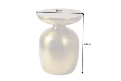 Handgearbeiteter Beistelltisch ORIENT 50cm gold Hammerschlag Design