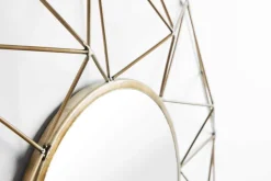 Handgearbeiteter Spiegel DIAMOND L 80cm messing aus Eisen im Retro Design