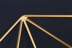 Handgearbeiteter Spiegel DIAMOND L 80cm gold aus Eisen im Retro Design