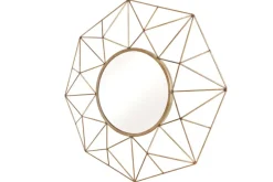 Handgearbeiteter Spiegel DIAMOND XL 90cm messing aus Eisen im Retro Design