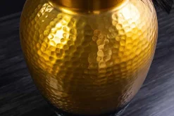 Handgefertigte Deko Vase ORIENT XL 75cm gold Metall mit Patina Hammerschlag Design