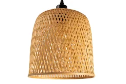 Handgefertigte Hängeleuchte ORGANIC LIVING 25cm natur Bambus Korb-Lampe Boho-Style