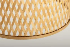 Handgefertigte Hängeleuchte ORGANIC LIVING 25cm natur Bambus Korb-Lampe Boho-Style