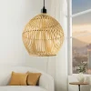 Handgefertigte Hängeleuchte ORGANIC LIVING 30cm natur rund Bambus Boho-Style