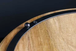 Handgefertigte Schale PURE NATURE 40cm natur Mangoholz rund mit Deckel Schmuck-Dose