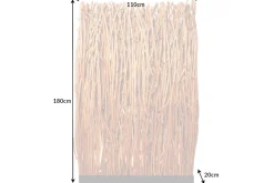 Handgefertigte Stehlampe NATURAL PARAVENT 180cm Longan-Holz Raumtrenner