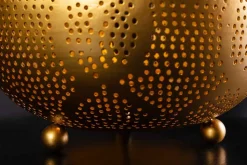 Handgefertigte Stehlampe ORIENT LIVING 50cm gold Eisen Tropfenform
