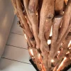 Handgefertigte Stehlampe NATURE ART 173cm aus Longan-Massivholz