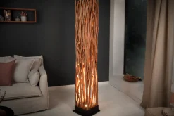 Handgefertigte Stehlampe NATURE ART 173cm aus Longan-Massivholz