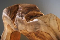Handgefertigte Tischlampe ORGANIC ARTWORK 55cm natur Teakholz