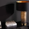 Handgefertigte Tischlampe ZEA 60cm schwarz natur runder Lampenschirm Seegras